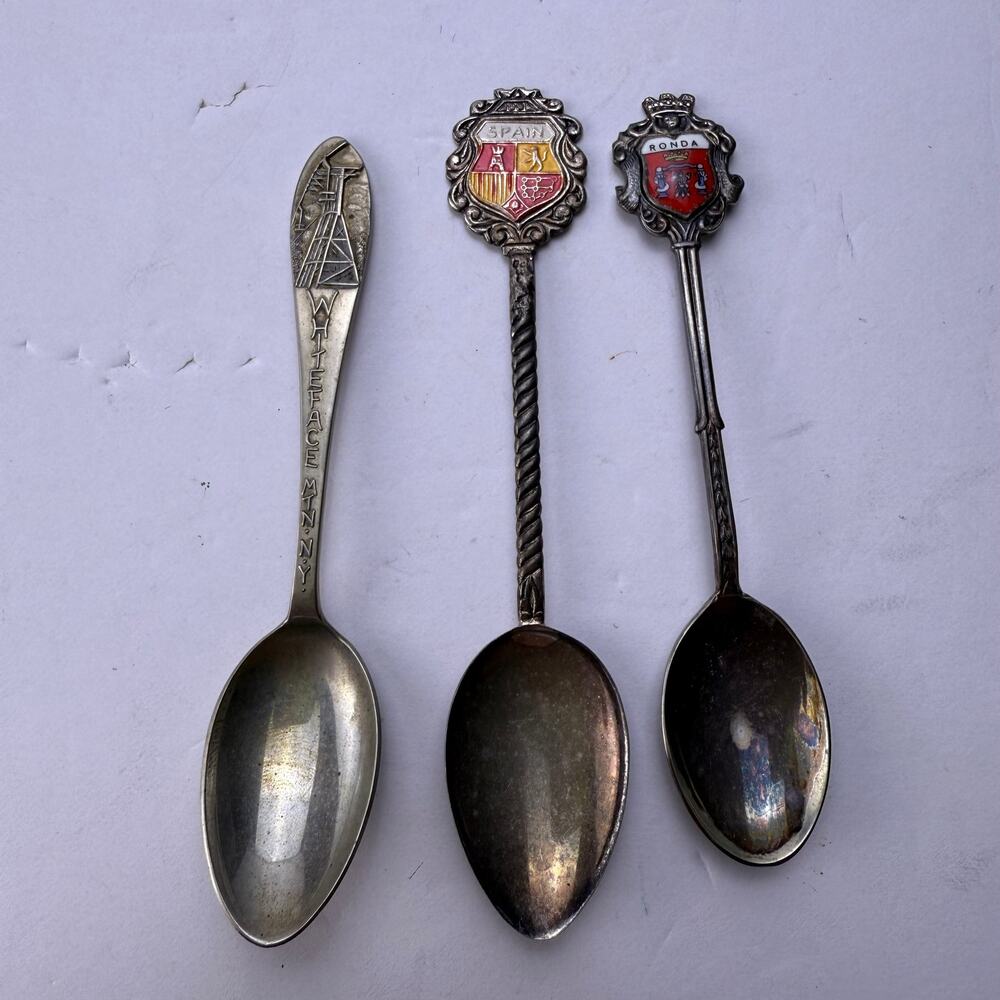 lot of 3 vintage souvenir spoons